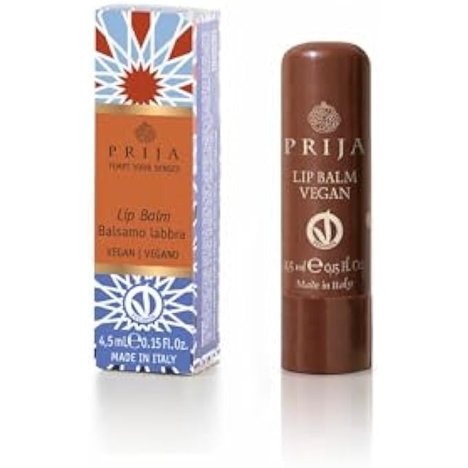 Prija VEGAN LIP BALM WITH JOJOBA OIL, SHEA BUTTER AND SUNFLOWER WAX, PAMPERS YOUR LIPS NATURALLY, HYDRATING LIP BALM STICK 4.5ML - Image 1